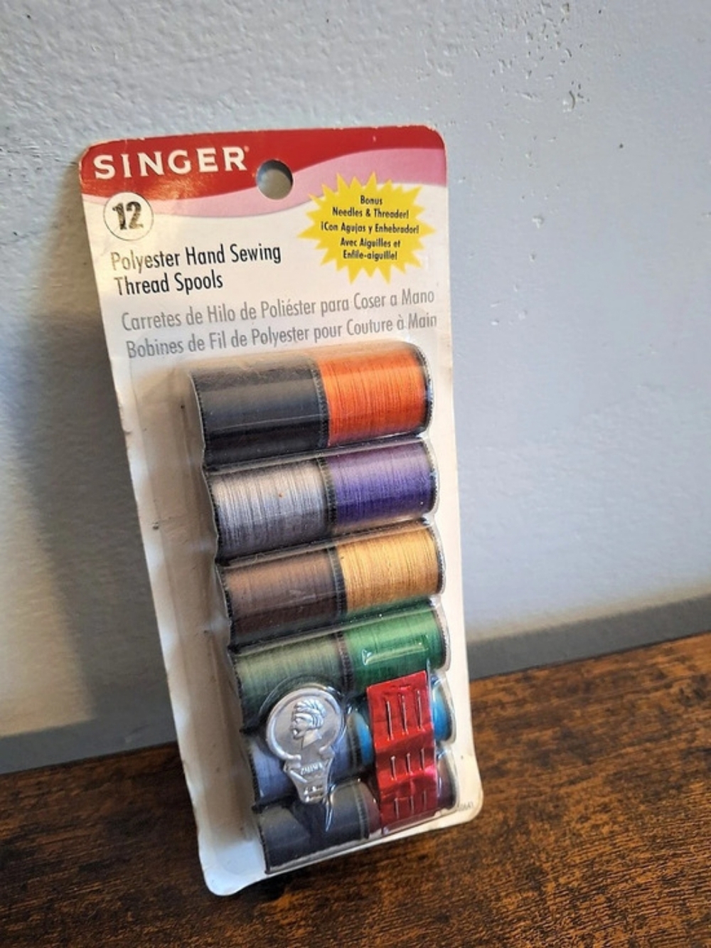 Singer Polyester Hand Sewing Thread Spools 12-Piece Polyester Sewing Thread Set